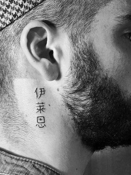 54 top idées de tatouages cou pour s'inspirer 39