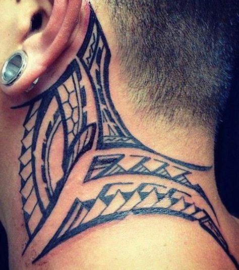 54 top idées de tatouages cou pour s'inspirer 43