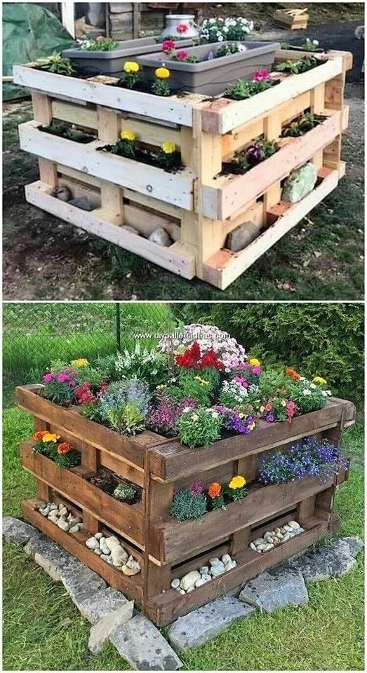 43 décorations de jardin à faire avec des palettes 19