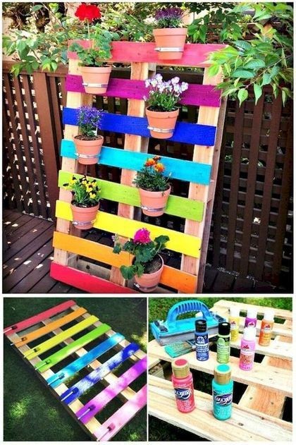 43 décorations de jardin à faire avec des palettes 29