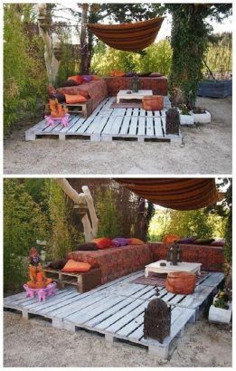 43 décorations de jardin à faire avec des palettes 10