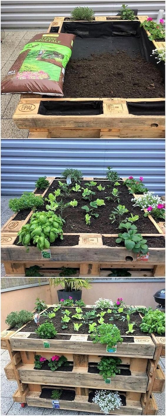 43 décorations de jardin à faire avec des palettes 1