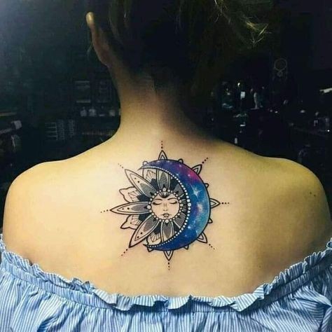 33 top idées de tatouages lune & soleil 1