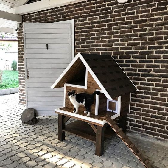 45 top idées de maisons de chat en plein air 38