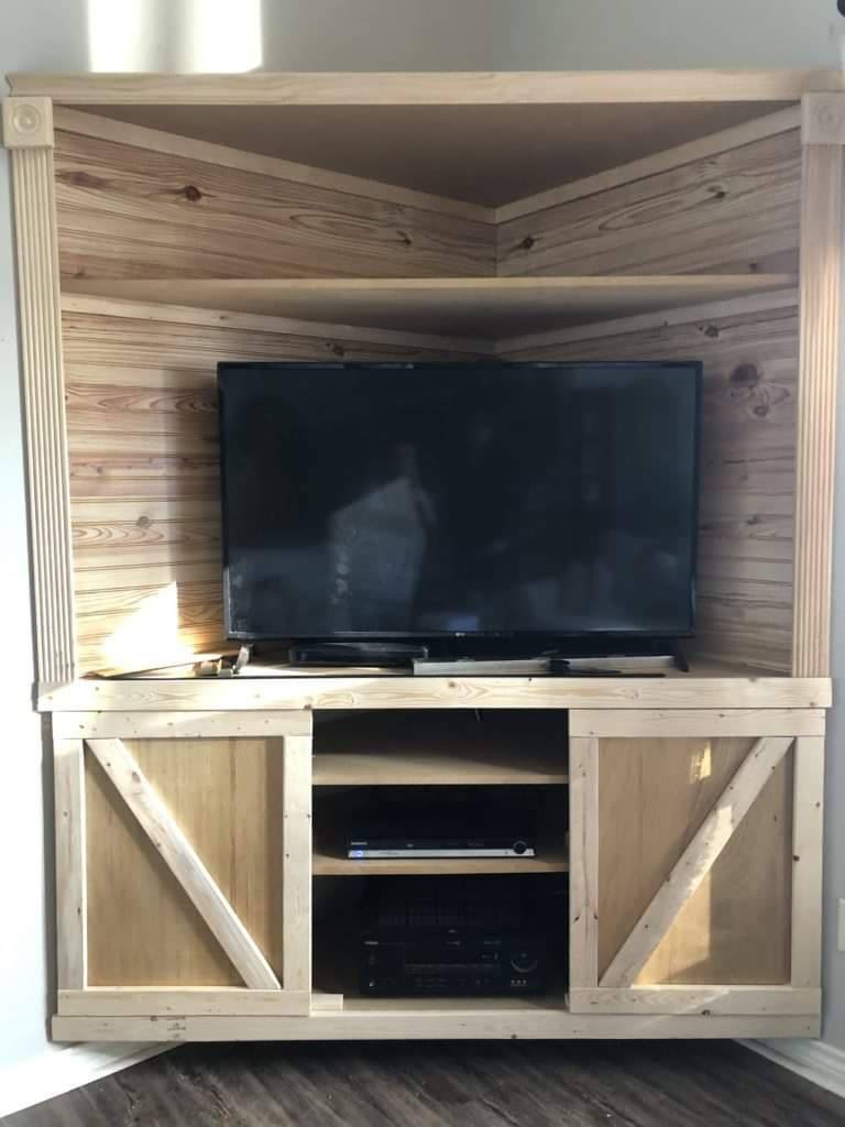 21 idées pour la création d'un meuble tv d'angle en bois 19