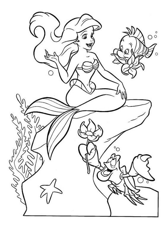 100 Coloriages Sirènes à Imprimer Gratuitement 3