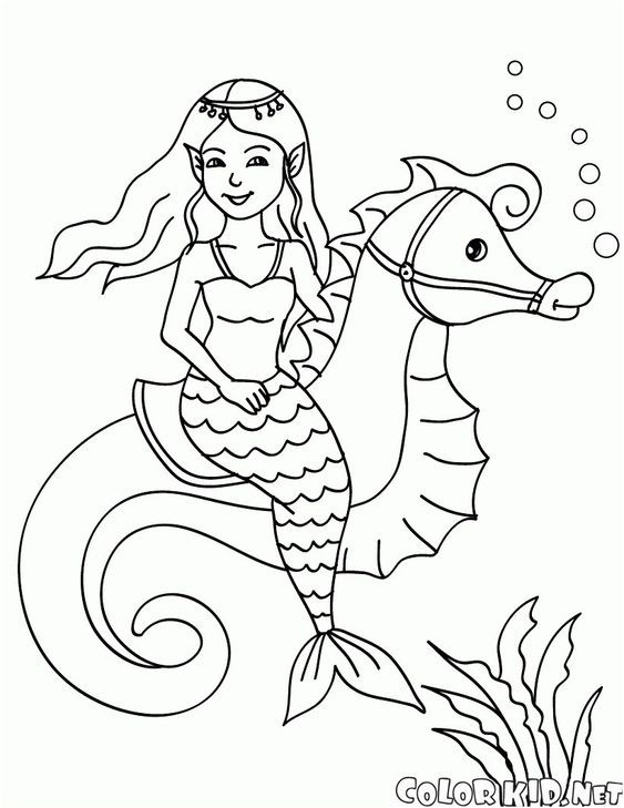 100 Coloriages Sirènes à Imprimer Gratuitement 22