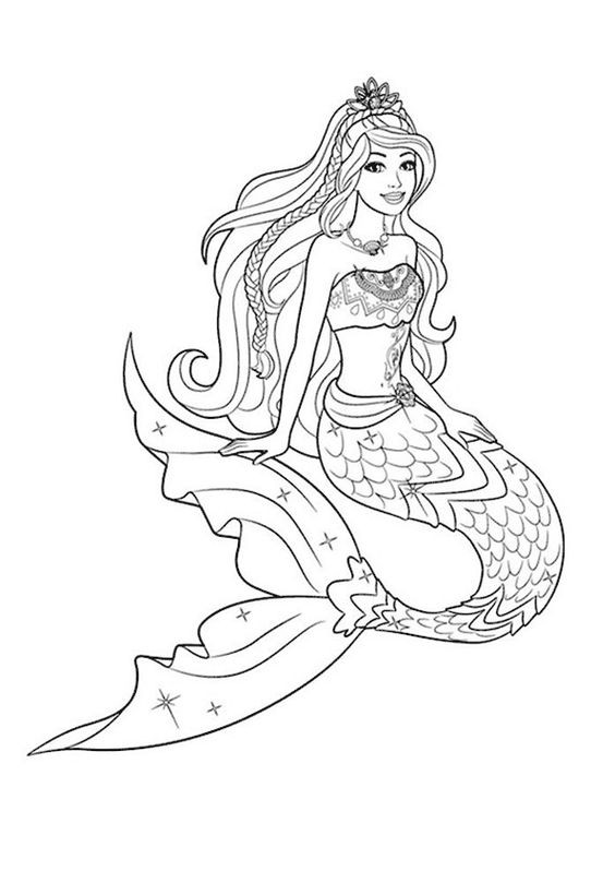 100 Coloriages Sirènes à Imprimer Gratuitement 25