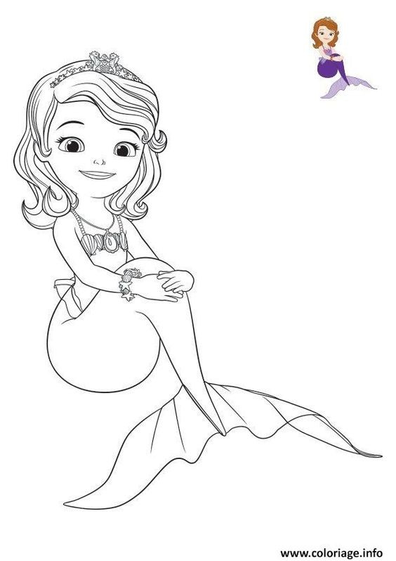 100 Coloriages Sirènes à Imprimer Gratuitement 4