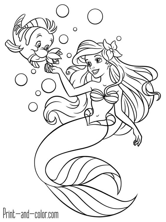 100 Coloriages Sirènes à Imprimer Gratuitement 47