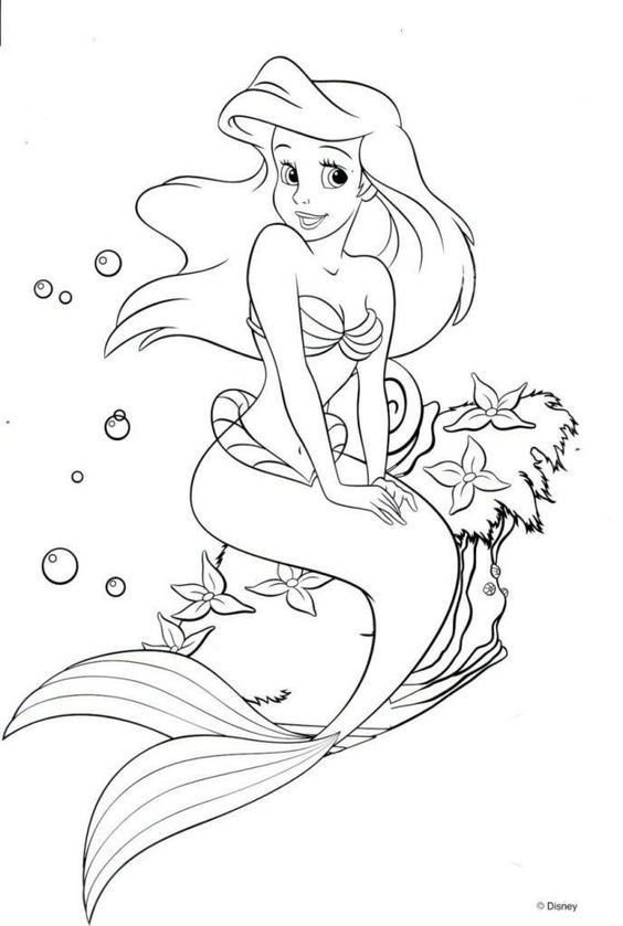 100 Coloriages Sirènes à Imprimer Gratuitement 50