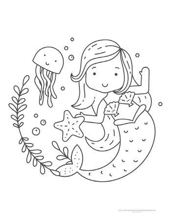 100 Coloriages Sirènes à Imprimer Gratuitement 64