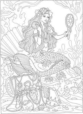 100 Coloriages Sirènes à Imprimer Gratuitement 65