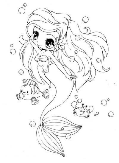 100 Coloriages Sirènes à Imprimer Gratuitement 68