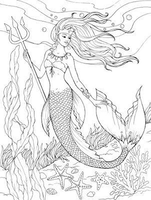 100 Coloriages Sirènes à Imprimer Gratuitement 71