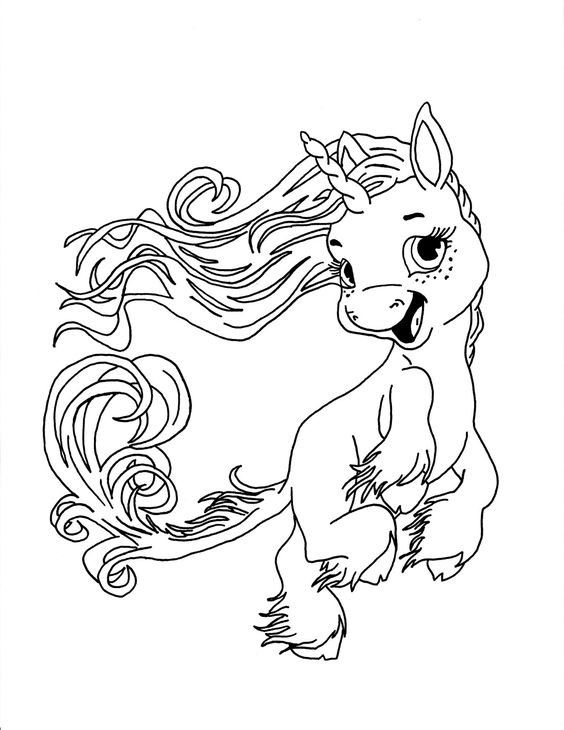 100 Dessins de Coloriage Licorne à Imprimer 16