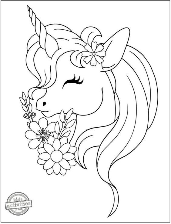 100 Dessins de Coloriage Licorne à Imprimer 20