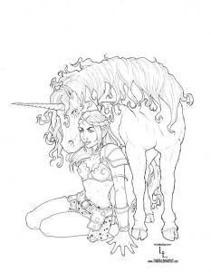 100 Dessins de Coloriage Licorne à Imprimer 23