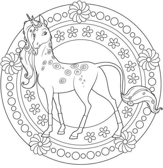 100 Dessins de Coloriage Licorne à Imprimer 29