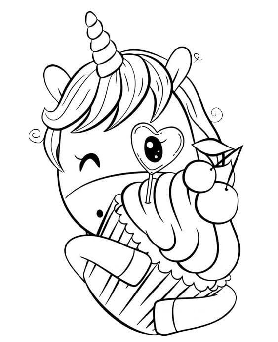 100 Dessins de Coloriage Licorne à Imprimer 49