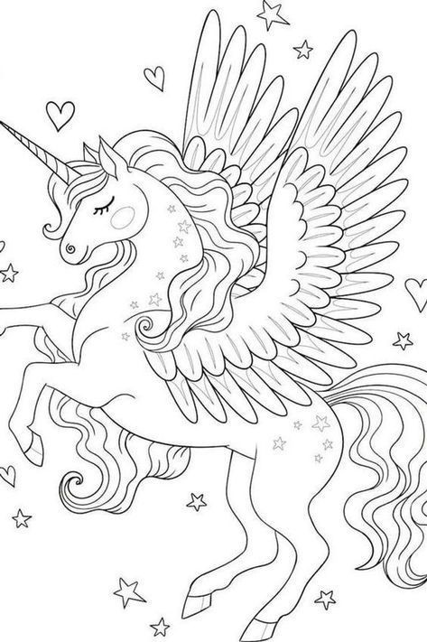 100 Dessins de Coloriage Licorne à Imprimer 50