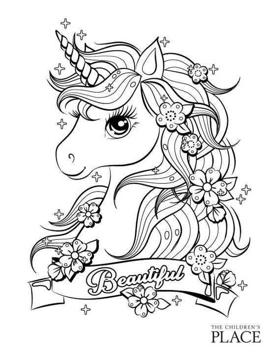 100 Dessins de Coloriage Licorne à Imprimer 99