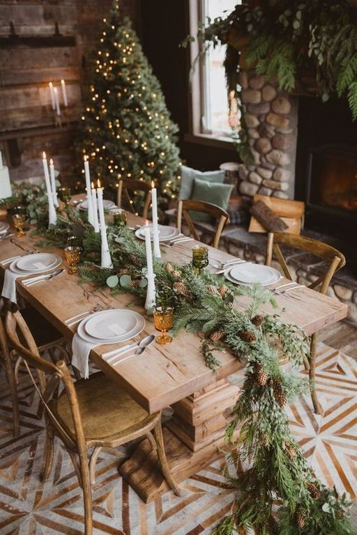 28 Décorations de tables de Noël naturelles à faire soi-même 16