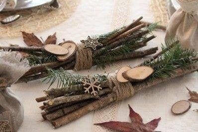 28 Décorations de tables de Noël naturelles à faire soi-même 17