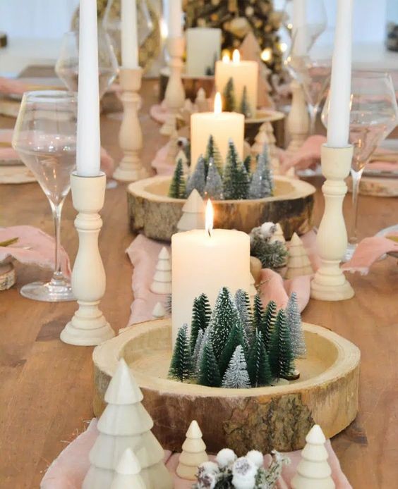 28 Décorations de tables de Noël naturelles à faire soi-même 21