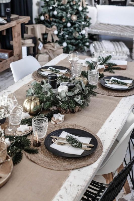 28 Décorations de tables de Noël naturelles à faire soi-même 22