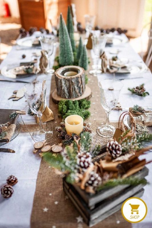 28 Décorations de tables de Noël naturelles à faire soi-même 5