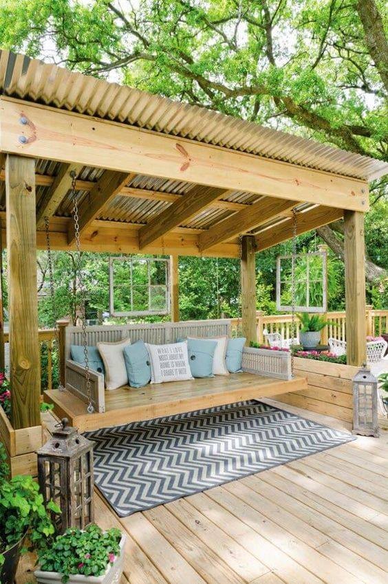 Les 34 plus belles pergolas en bois de tous les temps 13