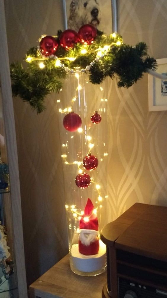 30 Décorations de Noël à faire soi-même avec un vase 22