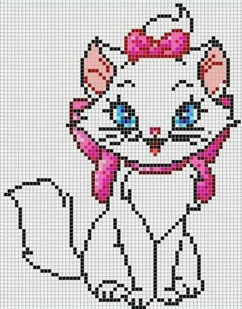 42 top idées de pixel art chat 3