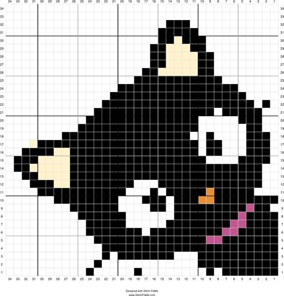 42 top idées de pixel art chat 8