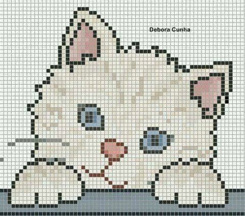 42 top idées de pixel art chat 11