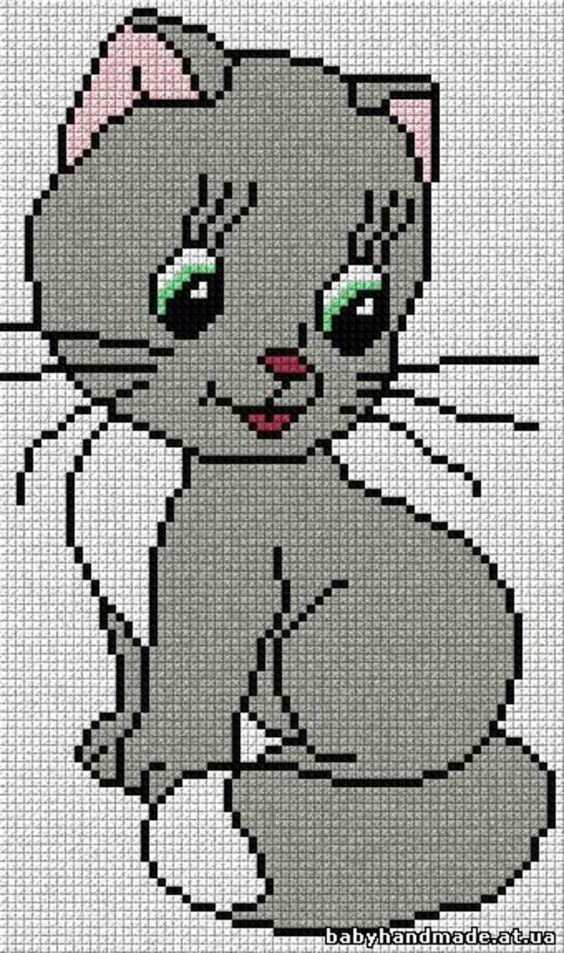 42 top idées de pixel art chat 23