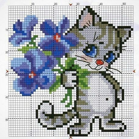 42 top idées de pixel art chat 24