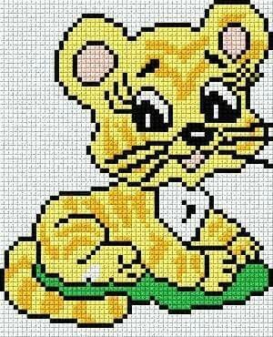 42 top idées de pixel art chat 28