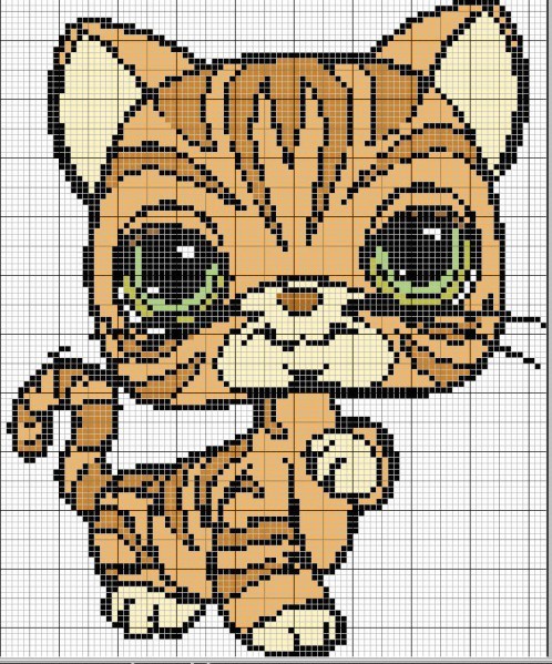 42 top idées de pixel art chat 32