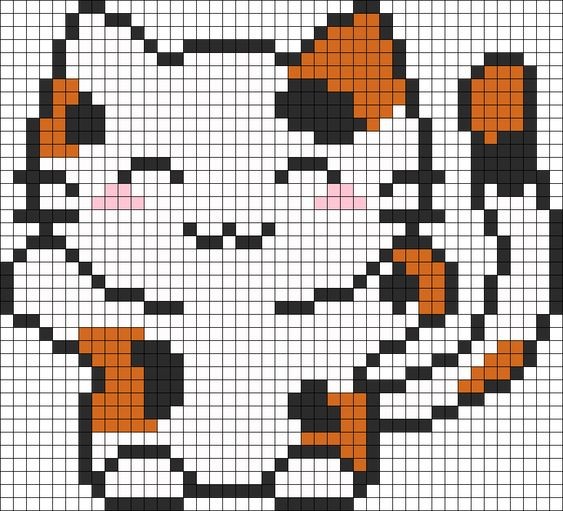 42 top idées de pixel art chat 35