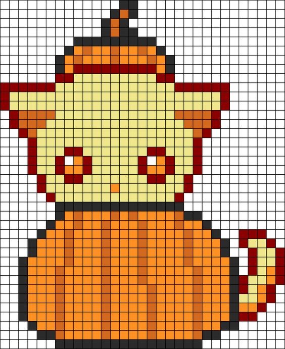 42 top idées de pixel art chat 40