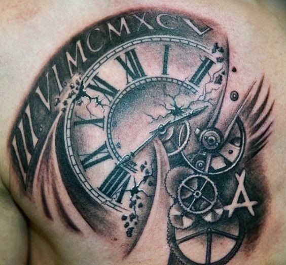 30 top idées de tatouage horloge date de naissance 1