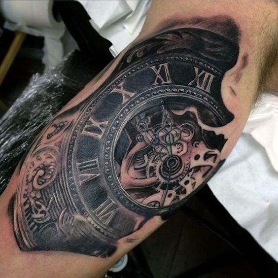 30 top idées de tatouage horloge date de naissance 7