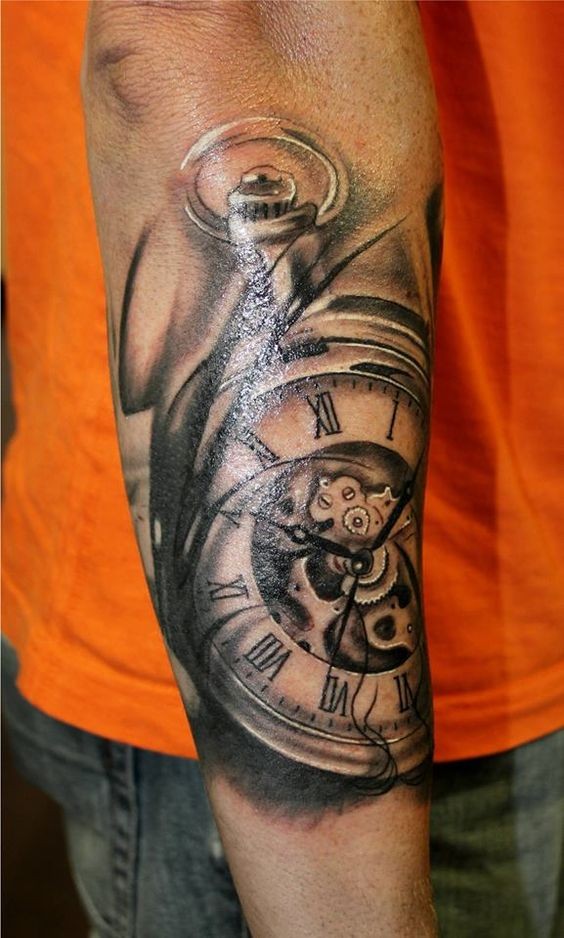 30 top idées de tatouage horloge date de naissance 11