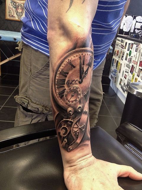 30 top idées de tatouage horloge date de naissance 29