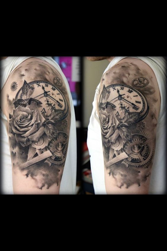 30 top idées de tatouage horloge date de naissance 30