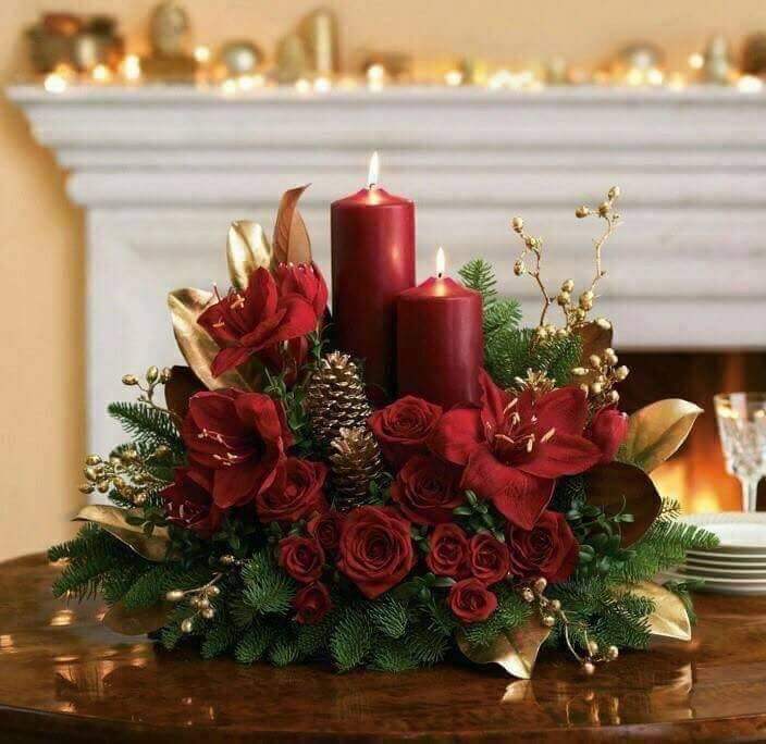 80 modèles de centres de table de Noel pour vous inspirer 23