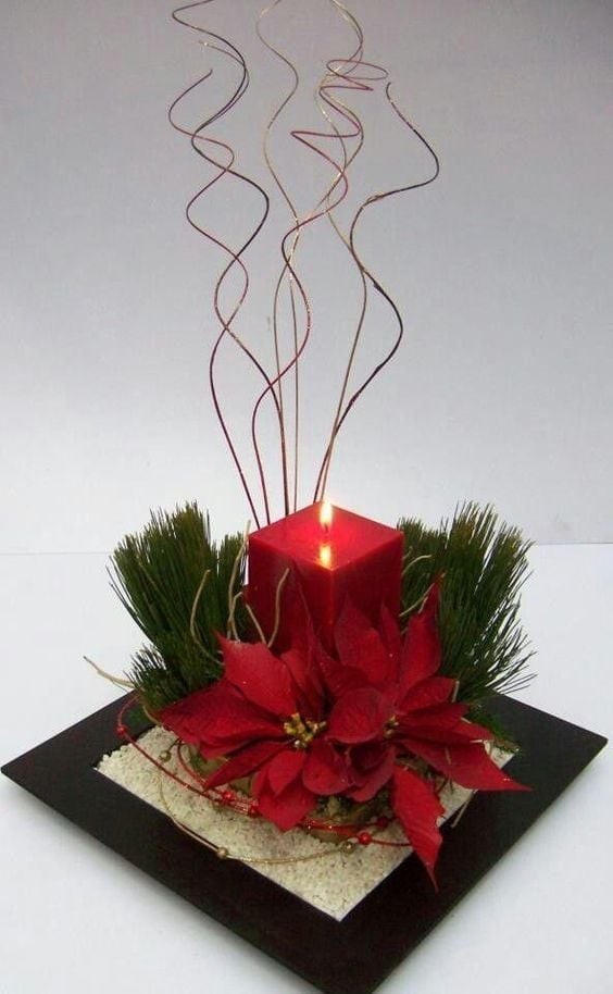 80 modèles de centres de table de Noel pour vous inspirer 70