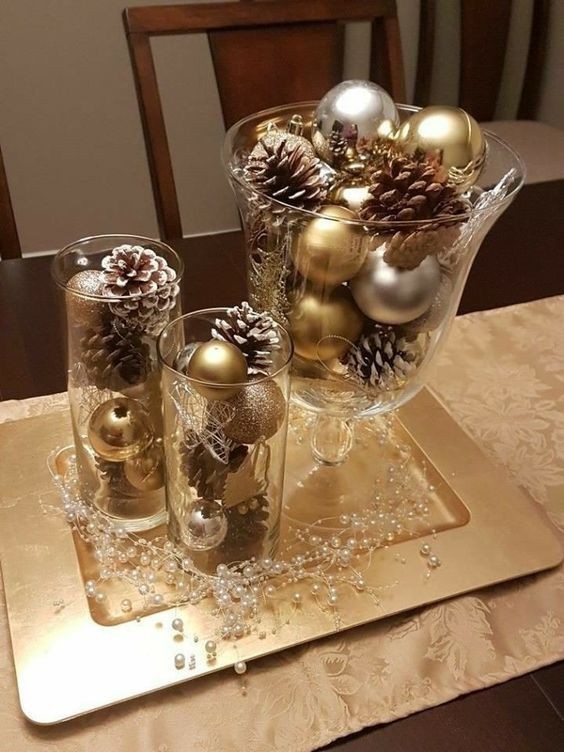 41 Déco de Noël faciles à faire avec une vase ou un verre 3